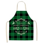 RONGJJ Chefs Cotton linen Home Kitchen Apron for Women Men, Christmas Pattern Design, Unisex Apron Perfect for Home BBQ Grill Baking Cooking Cleaning, H, 68x55CM