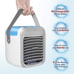 YONGCHY Air Cooler with LED Light 3 Speed Control, USB Mini Portable Air Conditioner Fan for Office Cooler Humidifier Purifier 300Ml,White