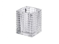 Ljushållare Relight L7,5xW7,5xH9,8cm glas med räfflor utan påfyllning klar,2 pk x 6 st/krt