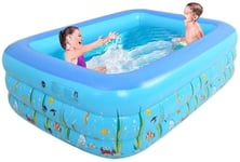 120/130/150Cm Children Bathing Tub Baby Home Use Paddling Pool Inflatable Square Swimming Pool Kids Inflatable Pool Thicken+Air Pump,59inch (Size : 59inch)