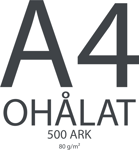A4 Papper Standard OHålat 5 Pack (5 x 500) ark 80 g/m2