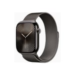 Apple Watch Series 10 (GPS + Cellular) - skiffer titan - smart klocka med milanesisk loop - skiffer - 64 GB