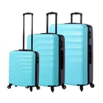 TOTTO - Ensemble de valises Souples - Bazy - Limpet Shell - Couleur Bleue - Trois Tailles de valises - Roues 360 - Système TSA - Doublure en Polyester, Bleu, Travel