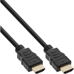 HDMI Cable, Hdmi-High Speed with Ethernet, Plug/Plug, Black/Gold, 3M