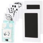 Pearhead Newborn Baby Handprint and Footprint Kit - No Mess Clean-Touch Ink Pad With Impression Cards, Safe for Skin, Perfect Keepsake for Family, Acid-Free, Black, Pack of 2
