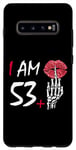 Galaxy S10+ I'm 53 plus 1 middle finger Skull funny 54th birthday Women Case