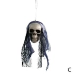 Skull Halloween Hanging Ghost Horror Props Door C Purple