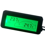 Bil Inside and Outside Backlit Mini Digital Thermometer (Green)
