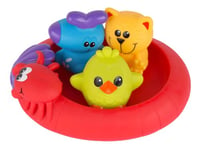 Playgro Jouets de Bain 3 Amis flottants – Imperméable à l'eau, sans saleté, Fully Sealed, à partir de 6 Mois, Jouets pour bébé pour Le Bain, sans BPA, Multicolore
