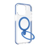 ZAGG iPhone 15 Pro Max (6.7) Santa Cruz Snap Case with Ring Stand - Clear / Blue Magsafe Compatible