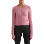 aim'n Ribbed Seamless Zip Jacket Rosa