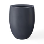 Kante Grand pot de fleurs décoratif en béton pour intérieur et extérieur, pots décoratifs avec trous de drainage, style conique rond moderne pour la maison et le jardin, gris foncé, 55,1 cm de hauteur