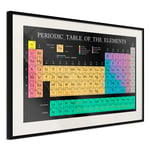Plakat - Mendeleev's Table - 45 x 30 cm - Sort ramme med passepartout