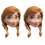 STAR CUTOUTS SMP405 Official Anna Olaf Elsa Six Pack Masks Perfect for Fans, Party Bags and Frozen Decorations, Multicolour, Regular (Pack of 2)