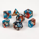 Gemini Poly Red, Blue, Black /White (7) - Rollespill fra Outland