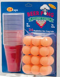 Beer Pong - med 24 Glas och Bollar
