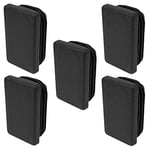 cyclingcolors 5x embout de tube bouchon insert protection rectangulaire rentrant patin pied chaise meuble noir (45x25mm)