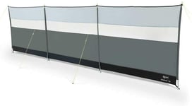 Kampa 4 Steel Poled 5m Camping Windbreak with Clear Viewing Panels Fog Grey