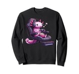 Axolotl Popcorn Animal Gaming Controller Headset Gamer Sweatshirt