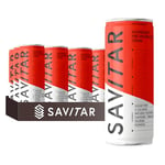 Savitar Raspberry Pre Workout Energy Boost Hydration Drink | Caffeine (180mg), Ginseng, Taurine, Low Calorie, Sugar Free Energy Drink, Pack of 12 x 250ml cans