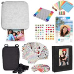 HP Sprocket 3x4 Instant Photo Printer - Kit: 20 Pack Zink, Case, Photo Album, Markers, Sticker Sets