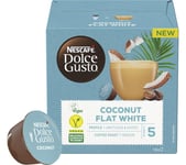 NESCAFE Dolce Gusto Plant Based Coconut Flat White Coffee Pods - Pack of 22