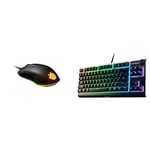 SteelSeries Apex 3 TKL - RGB Gaming Keyboard - Tenkeyless Compact Esports Form Factor & Dust Resistant & 62513 Rival 3 - Gaming Mouse - 8,500 CPI TrueMove Core Optical Sensor- Black