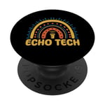 Great Echo Tech Boho Rainbow Cardiovascular Technologist PopSockets Swappable PopGrip