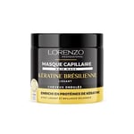 Lorenzo - Masque Capillaire Réparateur à la Kératine Brésilienne pour Cheveux Abîmés - Nourrissant - Sans Sulfate, Paraben, Silicone, Colorant - 500ml