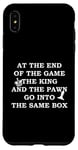 Coque pour iPhone XS Max À la fin du jeu, le roi et les pions entrent dans la même boîte