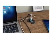 I-Tec Built-In Desktop Fast Charger - Strömadapter - 96 Watt - 3 A - Qc 3.0 - 4 Utdatakontakter (3 X Usb Typ A, 24 Pin Usb-C) - Svart