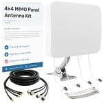 MIMO 4x4 Panel External Antenna Kit for 4G LTE/5G Hotspots & Routers (Full kit)