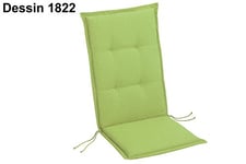 Best Selection-Line 1822 Coussin de Chaise à Dossier Haut en Coton/Polyester Vert Clair 120 x 50 x 7 cm