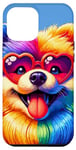 Coque pour iPhone 15 Pro Max Rainbow Heart Lunes Chog Love Puppy Gerful
