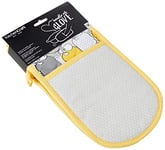 KitchenCraft 100% Cotton 'Yellow Sheep' Novelty Double Oven Gloves, 86 x 18 cm (34" x 7") - Yellow / Grey