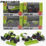 couleur FW411ABCD-STP Ensemble de tracteur agricole jouet de Collection Great Play, modèle de voiture en méta