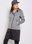 WOMENS NIKE TECH FLEECE HOODIE JACKET COAT 2in1 SIZE S (831707 091) GREY / BLACK