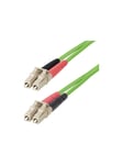 3m (10ft) LC to LC (UPC) OM5 Multimode Fiber Optic Cable 50/125µm Duplex LOMMF Zipcord VCSEL 40G/100G Bend Insensitive Low Insertion Loss LSZH Fiber Patch Cord - patch cable - 3 m - green