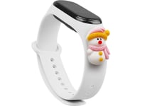 Armband Xmas Band För Xiaomi Mi Band 4 / Mi Band 3 Jul Silikonarmband Armband Vit (Snögubbe 2)
