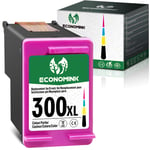 Economink 300XL Ink Cartridge remanufactured for HP 300 XL Tri-Colour for Envy 114 110 120 DeskJet D1660 F4580 F4272 F4280 D2560 PhotoSmart D110a C4680 C4600 Printers (1-Pack)