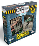 RIVIERA GAMES- Coffret Escape Room Le Jeu 2 Joueurs, 5073, Asylum, Prison Island E Kidnappé +16 ans