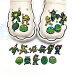 20 st/set Teenage Mutant Ninja Turtles-figurer Skorberlocker för Crocs Sandaler Dekoration Tillbehör Presenter
