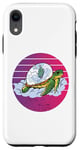 Coque pour iPhone XR Tortue avec paysage enneigé sur le dos. Boule à neige de