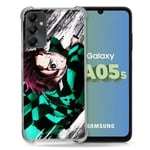 Cokitec Coque Renforcée pour Samsung Galaxy A05S Manga Demon Slayer Tanjiro