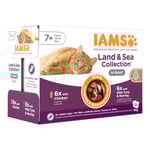 IAMS Delights Senior Land & Sea Collection in Sauce - 24 x 85 g