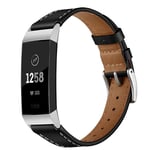 Läderarmband Fitbit Charge 4/Charge 3 Svart