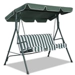 DYHQQ Replacement Canopy for Swing Seat 2 & 3 Seater Sizes Hammock Cover Top Garden Outdoor,Green,195x125cm(77x49'')