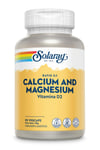 Solaray Calcium and Magnesium Ratio 2:1 with Vitamin D - 90 VegCaps