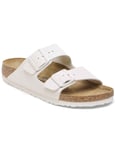 Birkenstock Women's Arizona Suede Sandals LEVE - Antique White (Regular Fit)