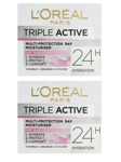 2 L'OREAL Triple Active Multi-Protection Day Moisturiser Dry-Sensitive Skin 50ml